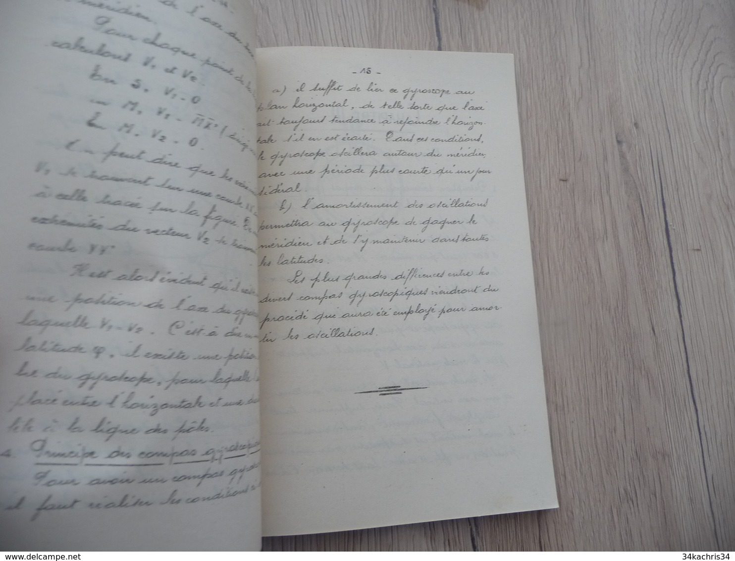 1930 Livret Notes Sur Les Compas Gyroscopique 91 Pages Texte Dessins Et Planche - Documents