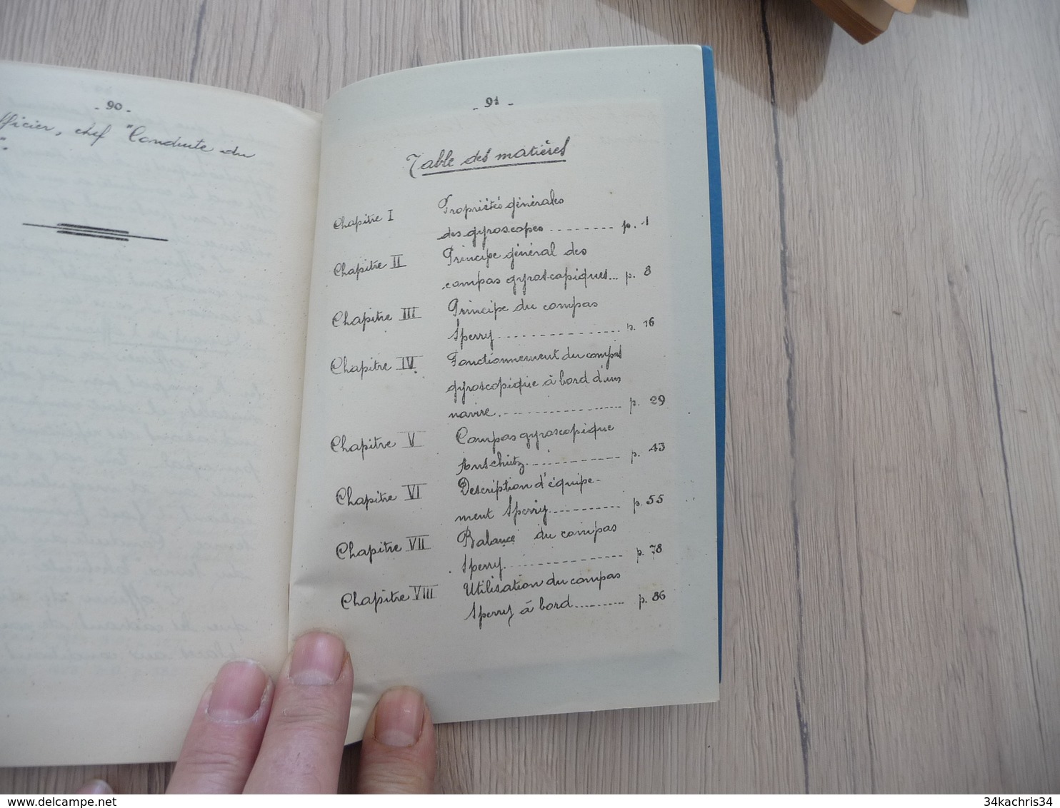 1930 Livret Notes sur les compas Gyroscopique 91 pages texte dessins et planche