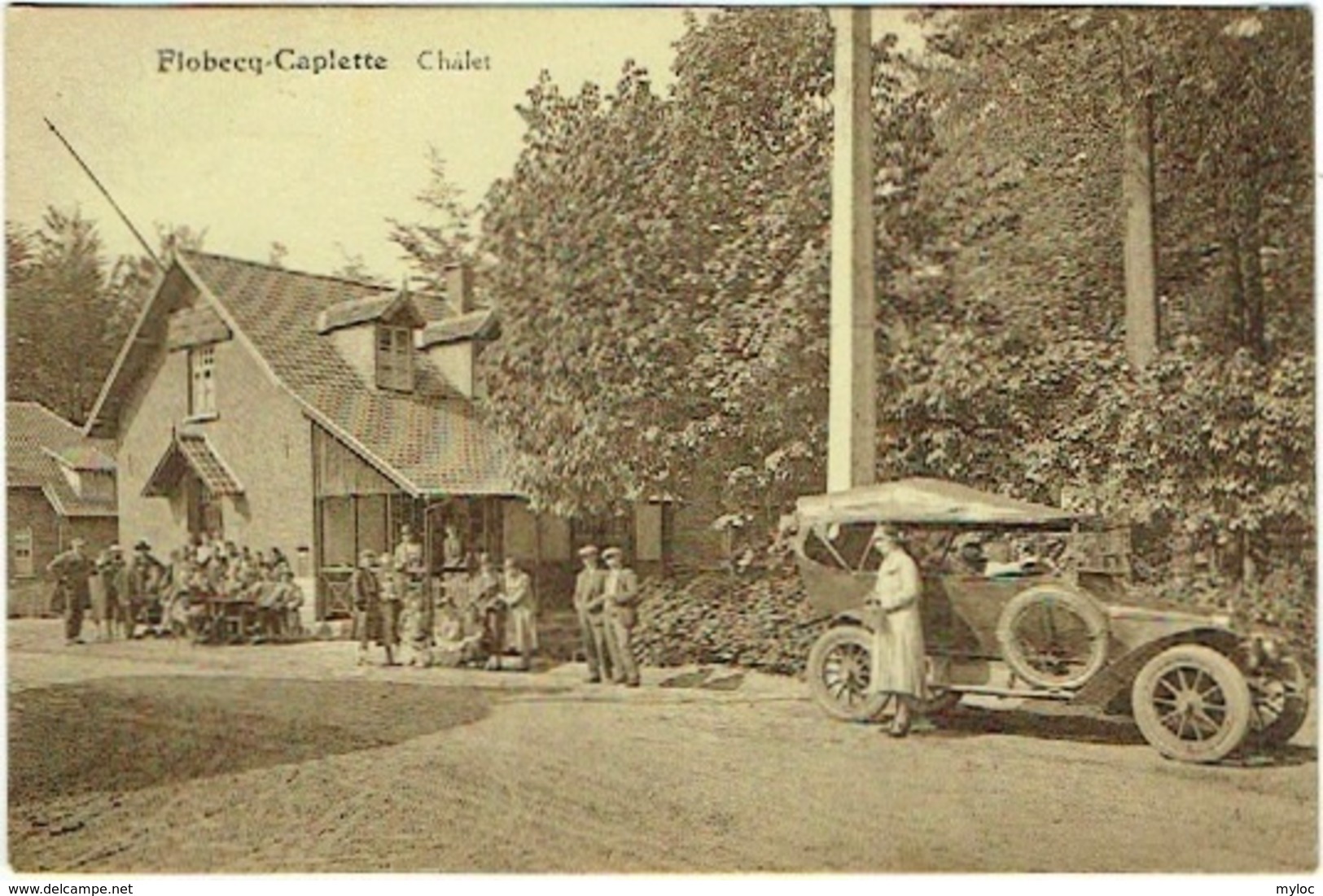 Flobecq-Caplette. Châlet. Automobile Décapotable. - Vloesberg