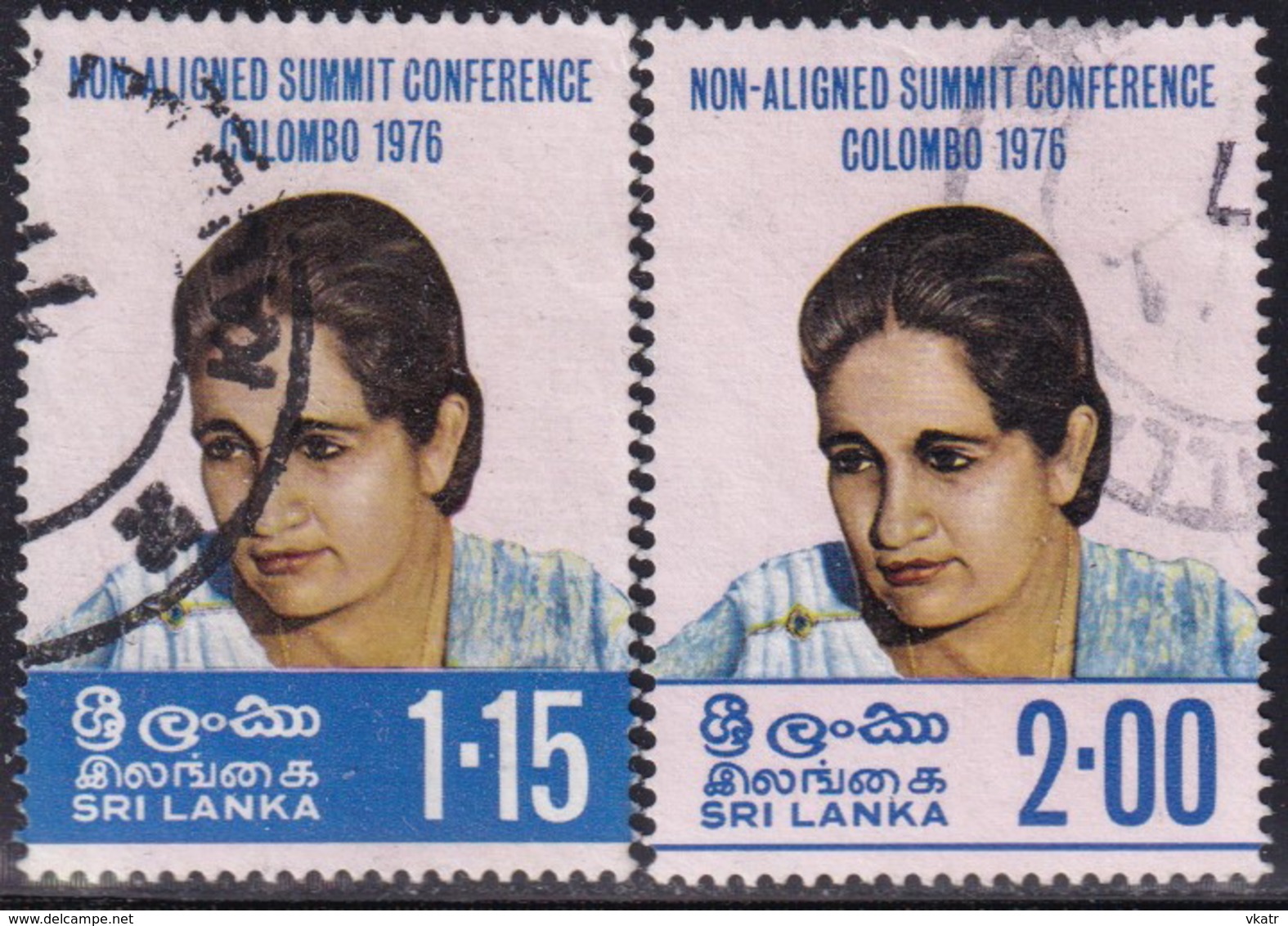 SRI LANKA 1976 SG 630-31 Compl.set Used Non-Aligned Summit - Sri Lanka (Ceilán) (1948-...)