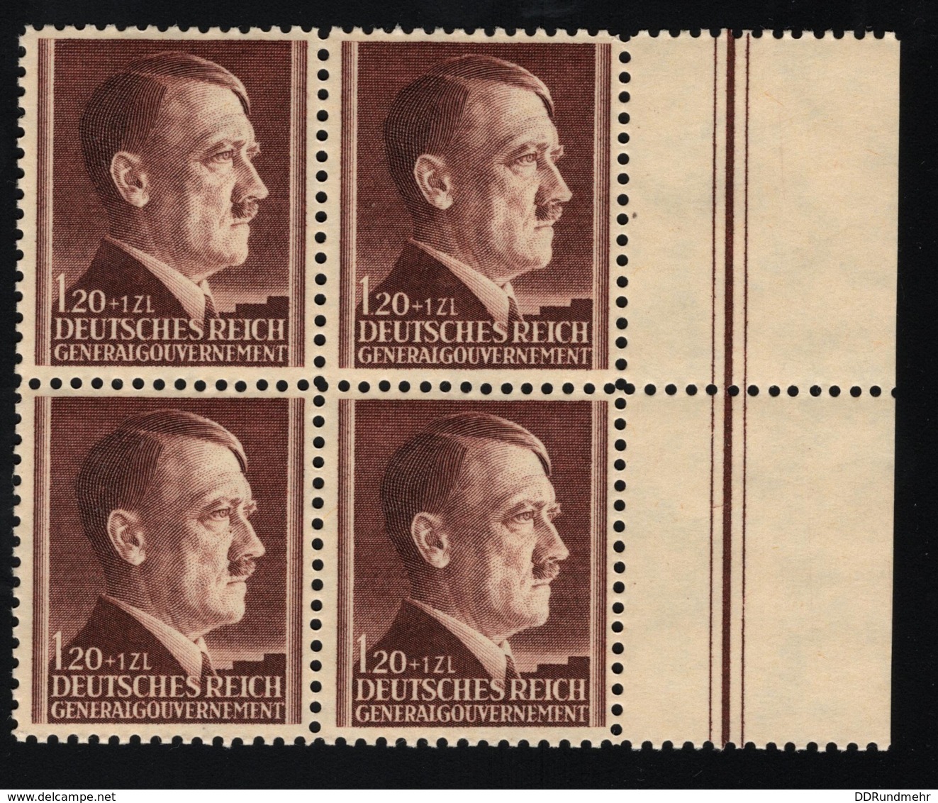 1942 20. April  Mi DE-GO 89 - 91 Yt DE-GO 100 - 02 Sg PL 444 - 46 AFA DE-GO 89 - 91 Xx  MNH Block Of 4 - Ungebraucht