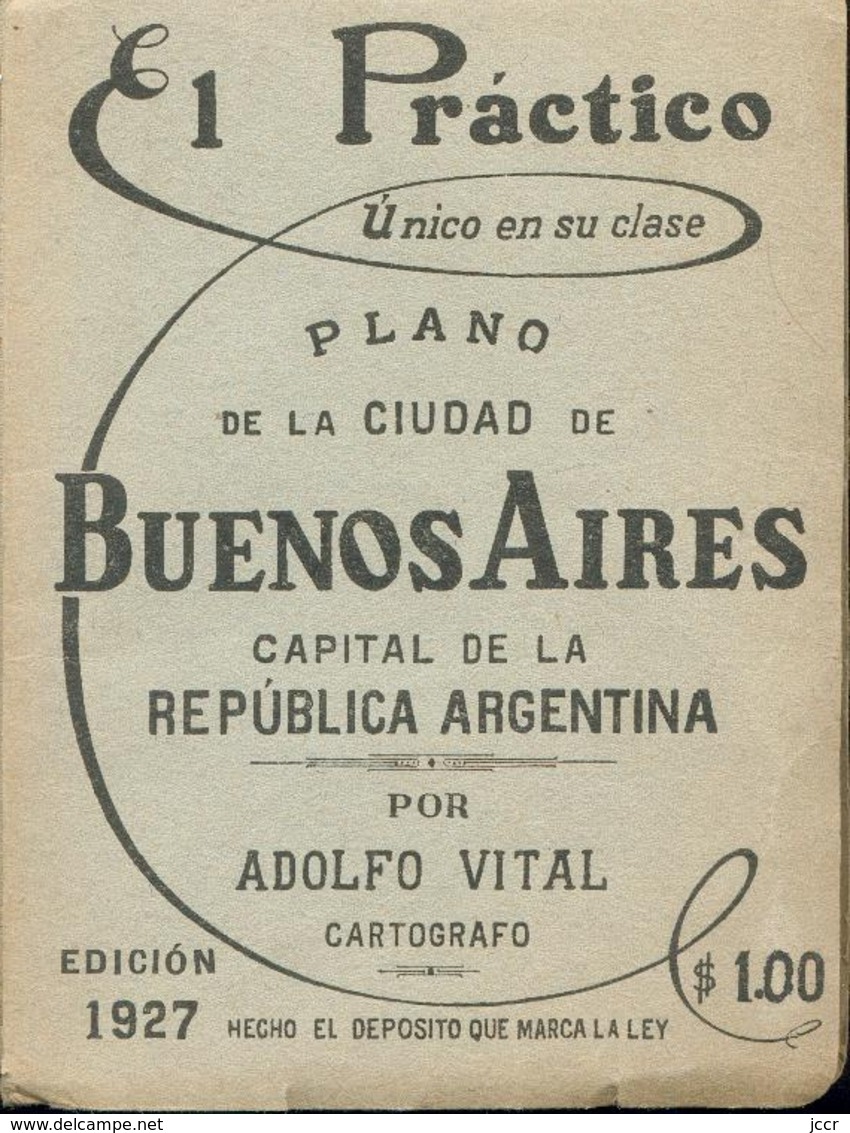 Plano De La Ciudad De Buenos Aires Capital De La Republica Argentina Por Adolfo Vital - 1927 - Praktisch