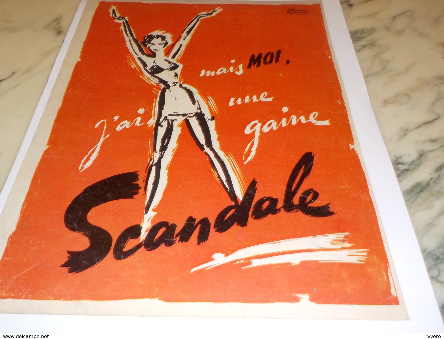 ANCIENNE PUBLICITE  LA GAINE SCANDALE 1951 - Autres & Non Classés