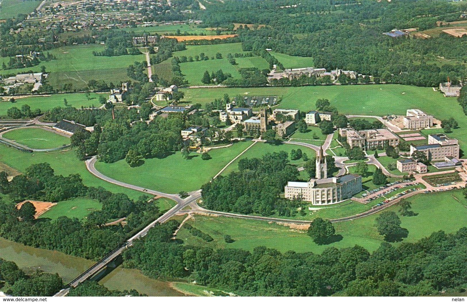 AERIAL VIEW OF THE UNIVERSITY OF WESTERN ONTARIO-REAL PHOTO-1965 - Québec - Château Frontenac