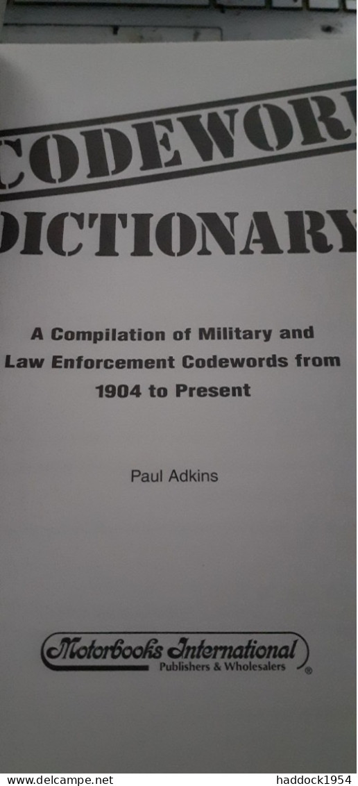 Codeword Dictionary PAUL ADKINS Motorbooks 1997 - Other & Unclassified