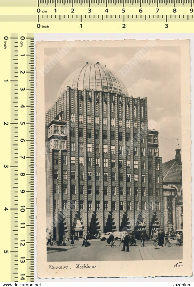 1955 HANNOVER Hochhaus T PORTO JUGOSLAVIJA Nice Stamps  Vintage Photo Postcard Rppc Pc - Hannover