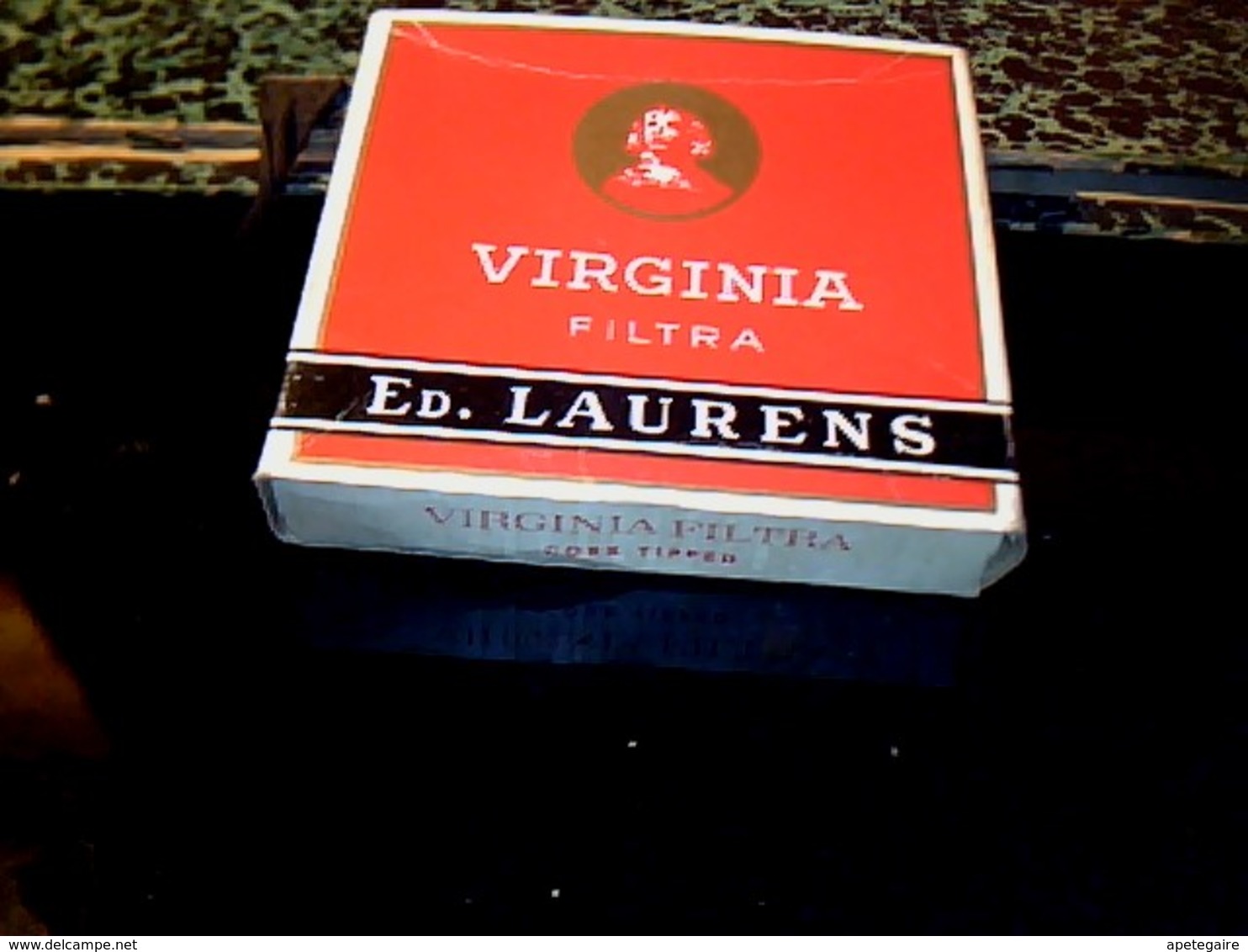 Belgique Publicité Ancien PAQUET  En Carton De Cigarette Vide Marque Ed.LAURENS Virginia Filter Tip - Autres & Non Classés