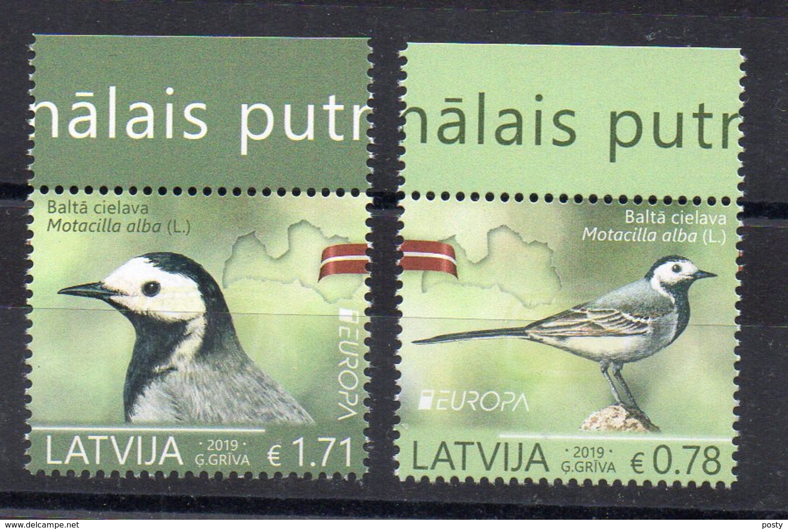 LETTONIE - LATVIA - 2019 - EUROPA - OISEAUX - BIRDS - - Lettonie