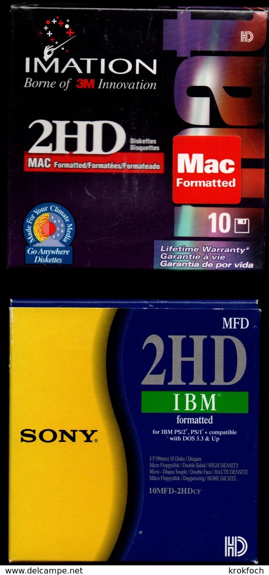 10 Disquettes Neuves IMATION + 10 Disquettes IBM Sony - 5.25 Disks