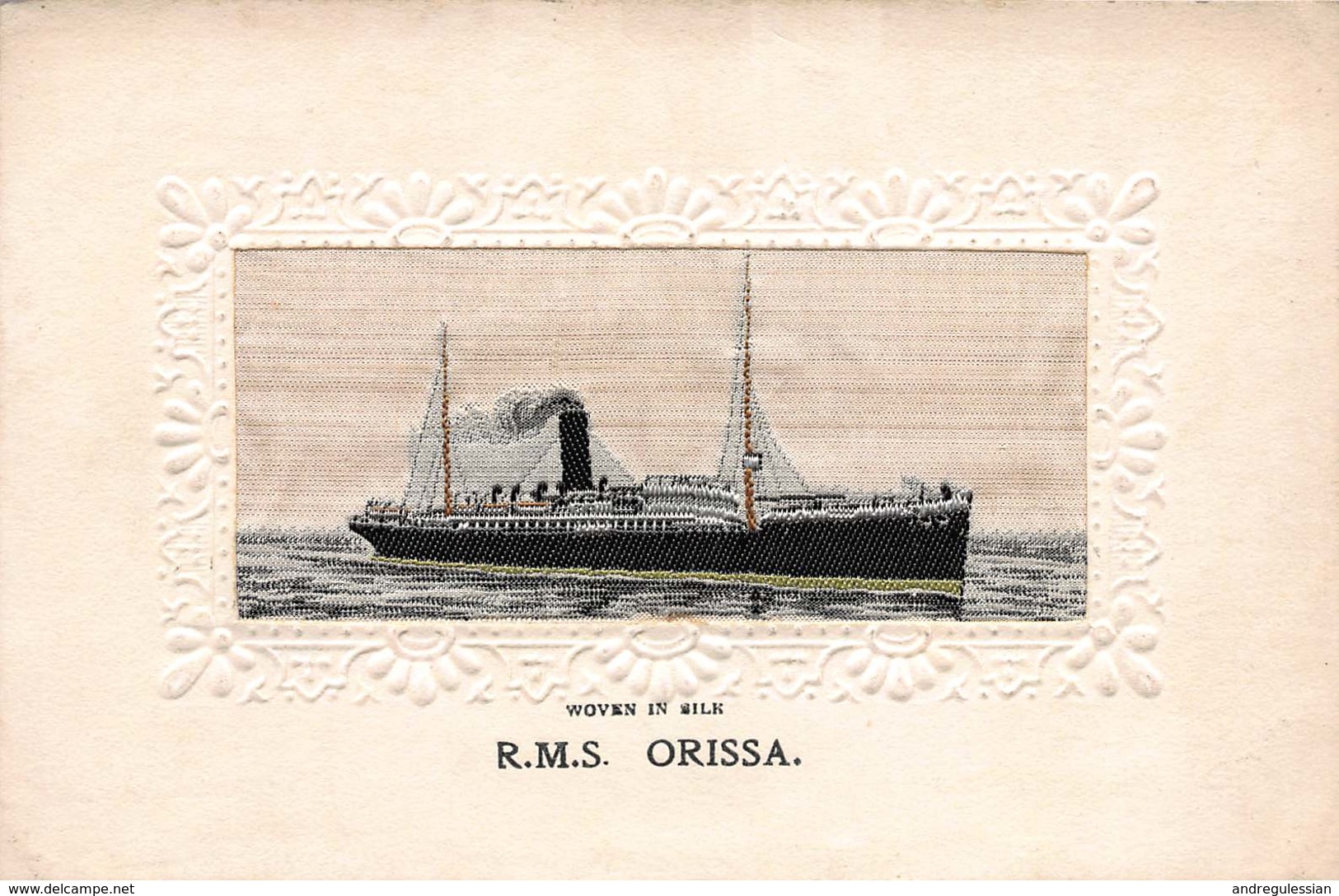 CPA R.M.S ORISSA - Woven In Silk - Paquebots