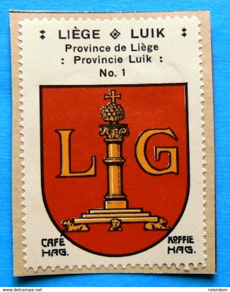 Prov Liège N001 Liège Luik Timbre Vignette 1930 Café Hag Armoiries Blason écu TBE - Thé & Café