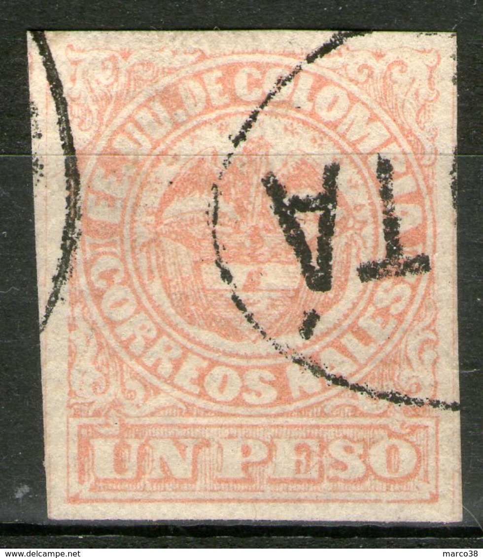 COLOMBIE:  N°58a Oblitéré "papier Vergé"       - Cote 40€ - - Colombie