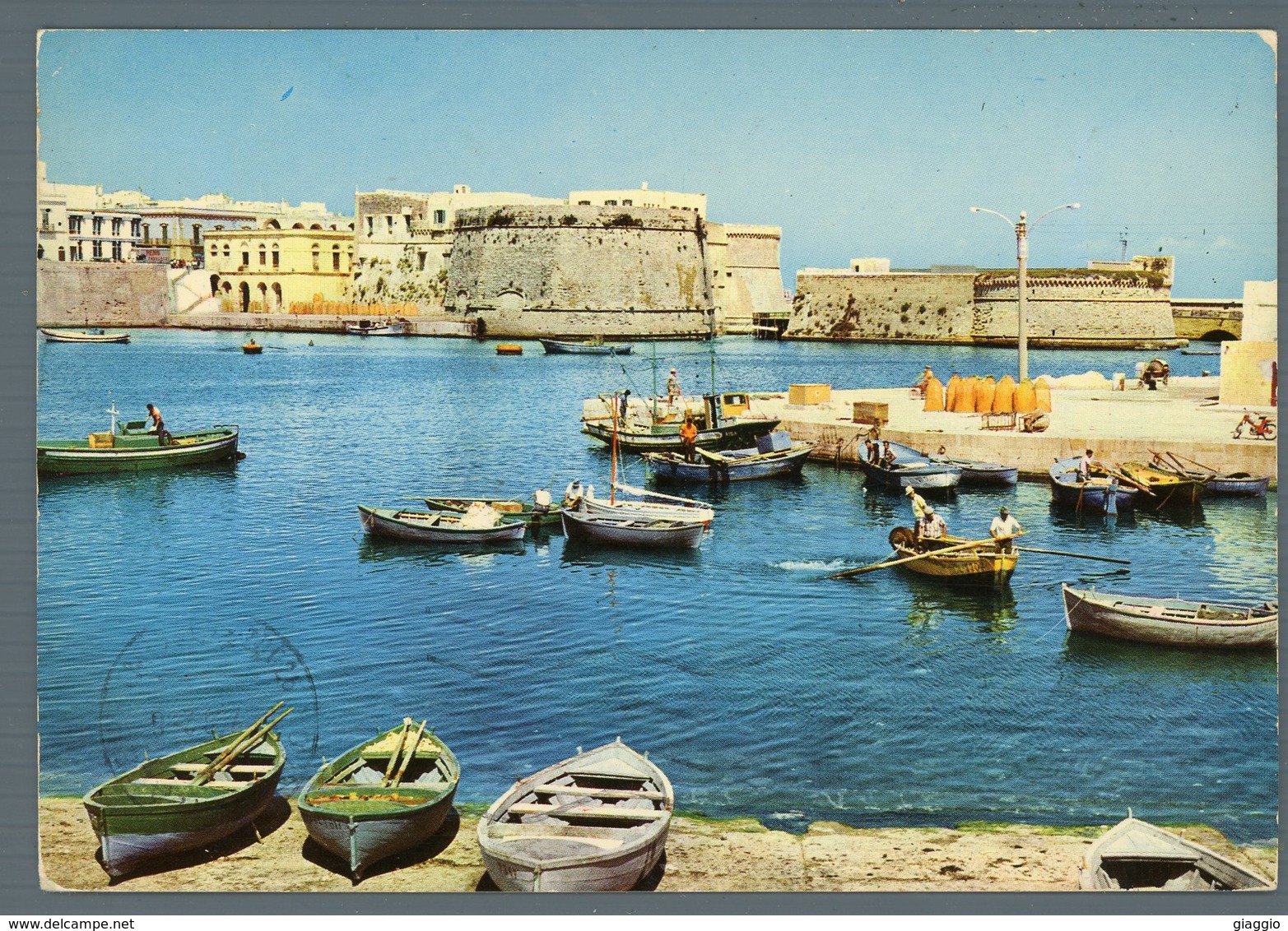 °°° Cartolina - Gallipoli Antico Porto- Castello Viaggiata °°° - Lecce