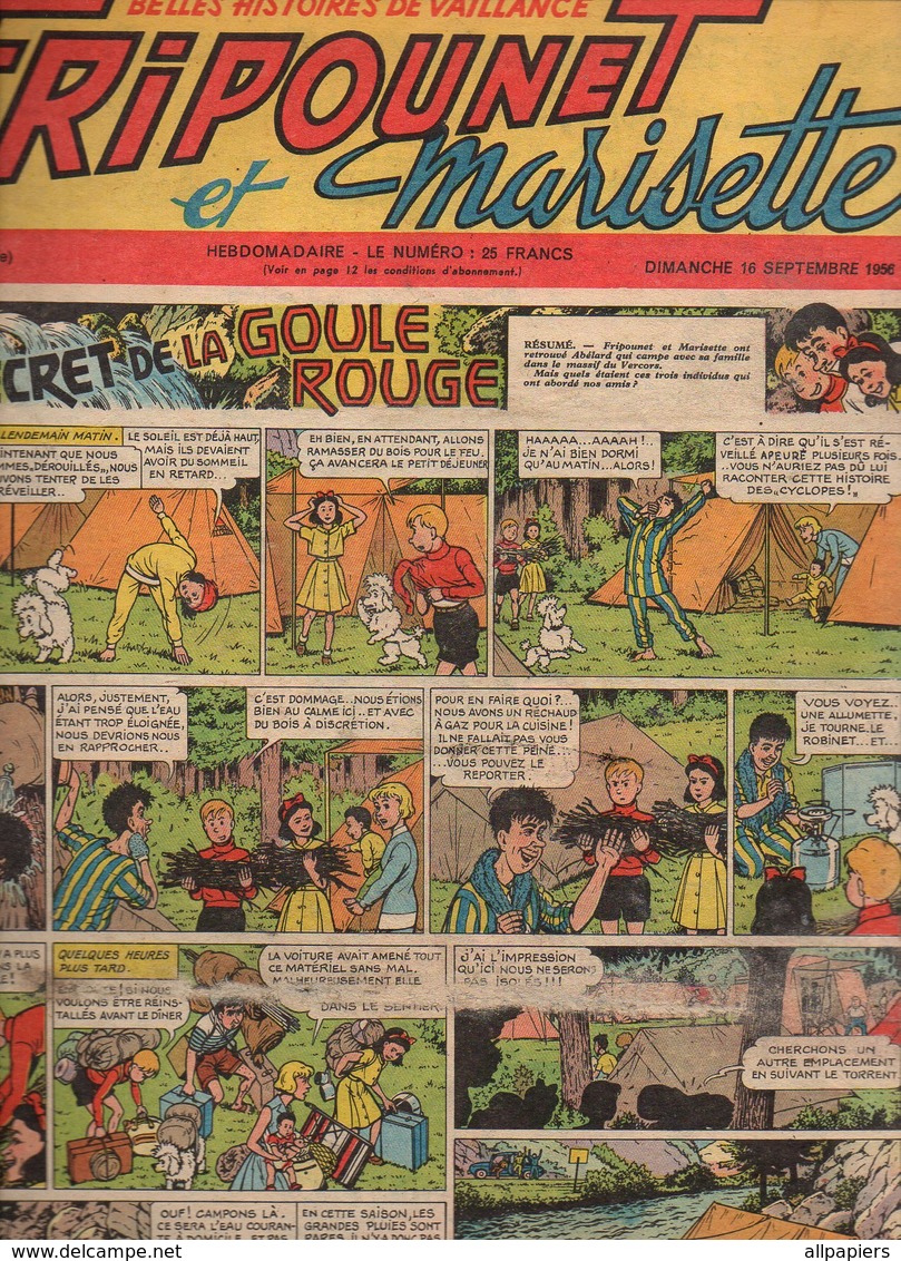 Fripounet Et Marisette N°38 à Monter Le Guignol De Poche - Sauveteurs Du Moussaillon Au Commandant De 1956 - Fripounet