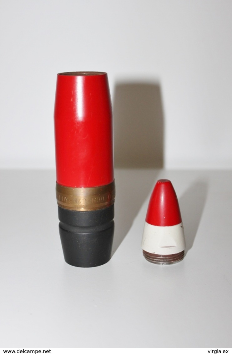 Fusée / Ogive De Munition 40mm INERTE N°2 - Militaria / Arme / Artillerie / Obus / Explosif / Projectile / Militaire - Armes Neutralisées