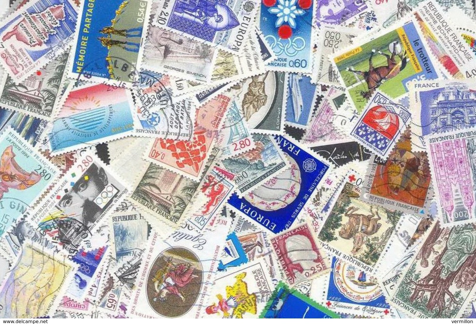 VRAC 5 = MONDE + EUROPE + FRANCE, ANDORRE, MONACO, + De 999 TP, NOMBREUX THEMES & ANCIENS = + / - 0.01 € Le TIMBRE - Vrac (min 1000 Timbres)