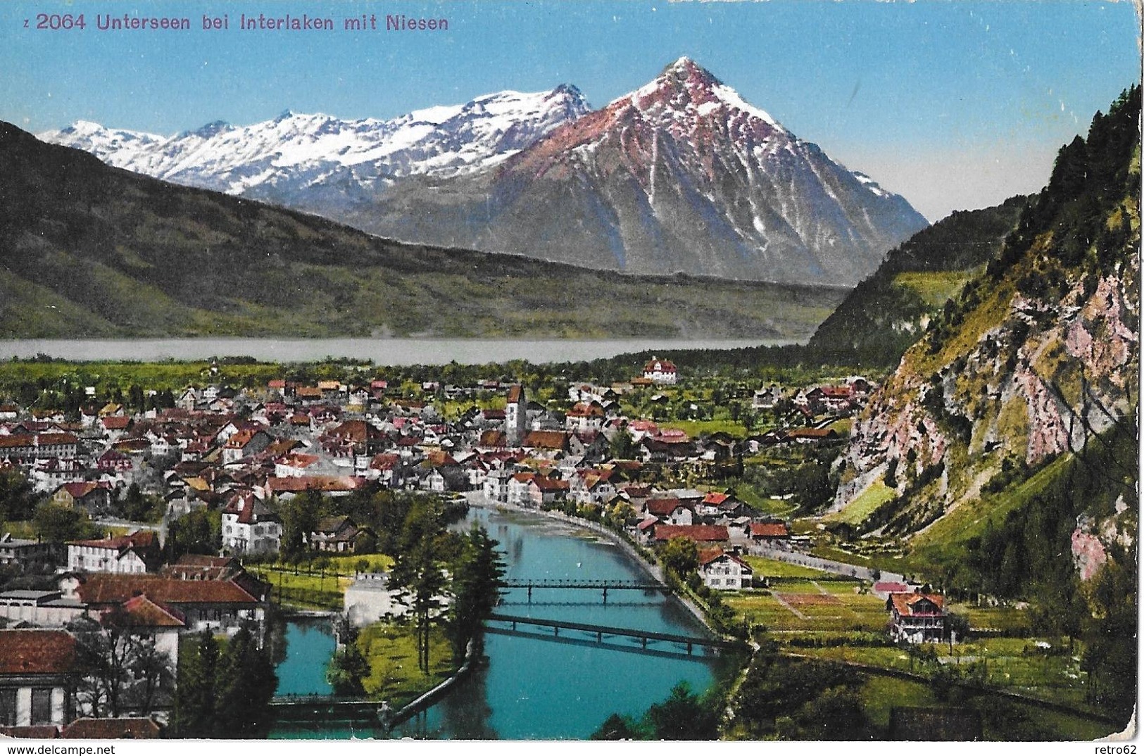 INTERLAKEN → Unterseen Mit Niesen, Ca.1920 - Unterseen