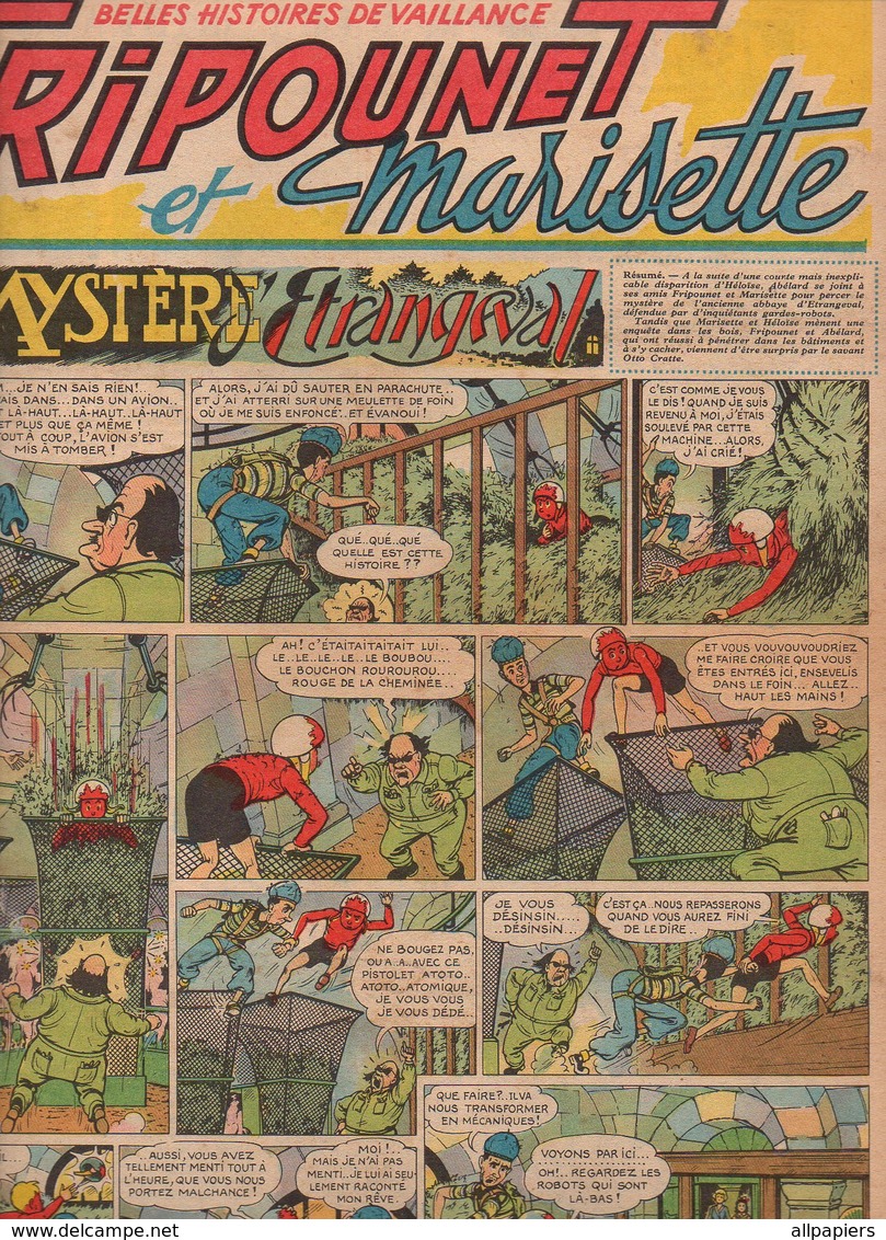 Fripounet Et Marisette N°11 Le Mystère D'étrangeval - Cherche Xaro Cherche - Les Rideaux D'Héloise De 1954 - Fripounet