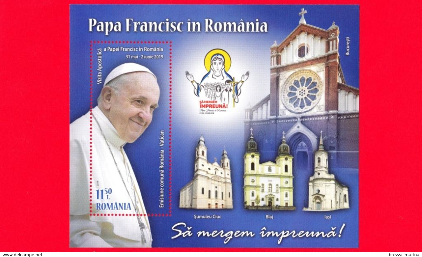 Nuovo - MNH - ROMANIA - 2019 - Viaggio Del Papa In Romania -  Chiese E Santuari In Romania - 11.50 - Nuevos