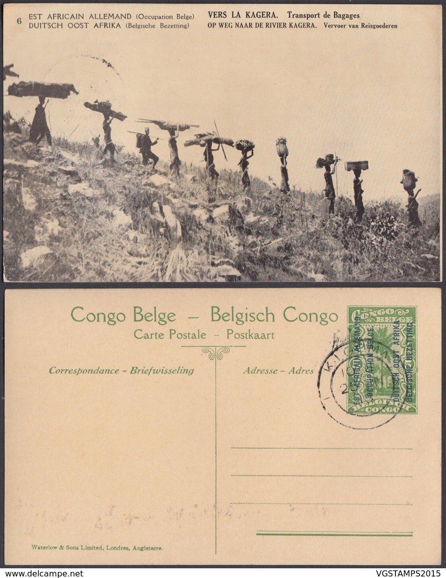 CONGO EP VUE 5C VERT "N°6 EST AFRICAIN ALLEMAND (Occupation Belge) Vers La Kagera" (DD) DC7020 - Entiers Postaux