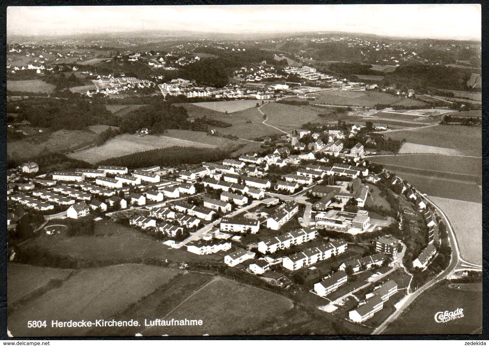 D3781 - Herdecke Kirchende - Luftbild Fliegeraufnahme - Richard Zerbe - Arnsberg