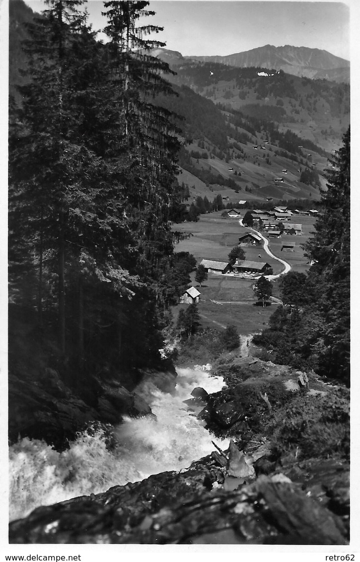 LENK IM SIMMENTAL → Simmenfälle In Oberried, Fotokarte Anno 1957 - Oberried Am Brienzersee