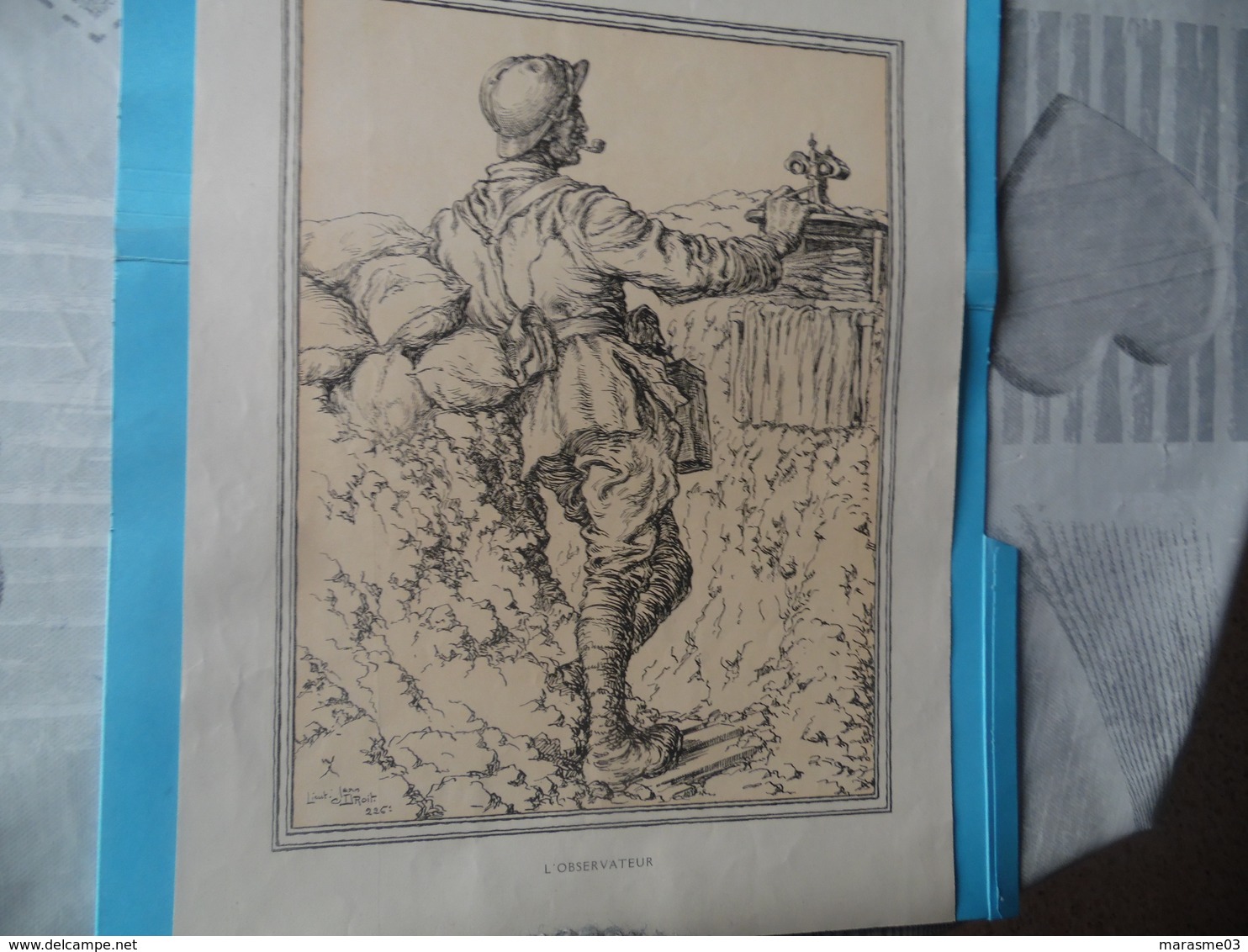 GUERRE DE 1914-1918  -  L'OBSERVATEUR  (au Recto)  -  LE GRENADIER (au Verso) - Documents