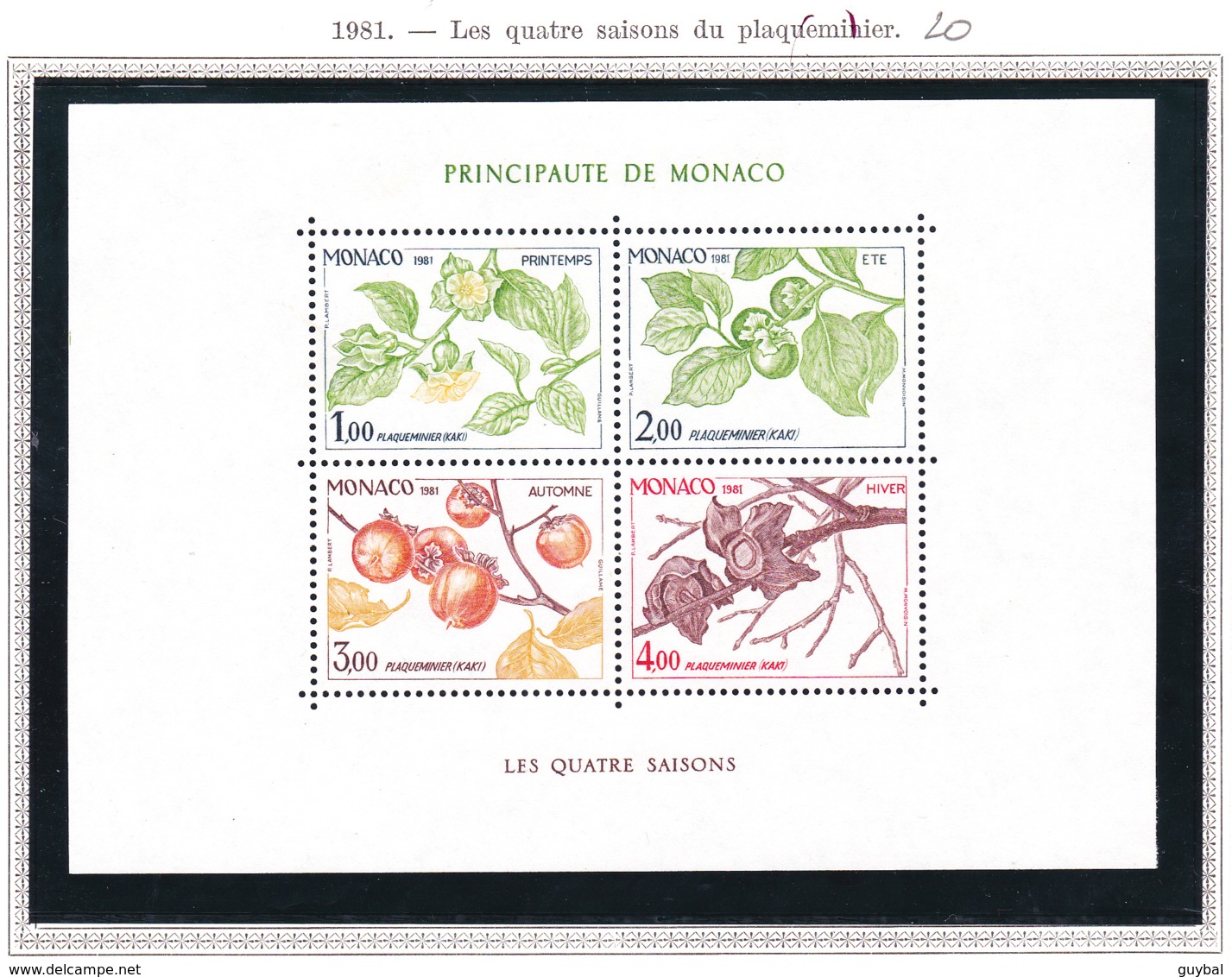 Monaco - Bloc Feuillet - 1981 - BF N°20** - Blocks & Kleinbögen