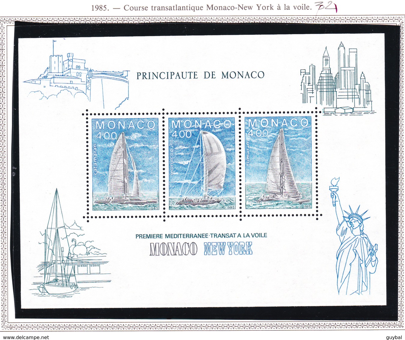 Monaco - Bloc Feuillet - 1985 - BF N°32** - Blocs