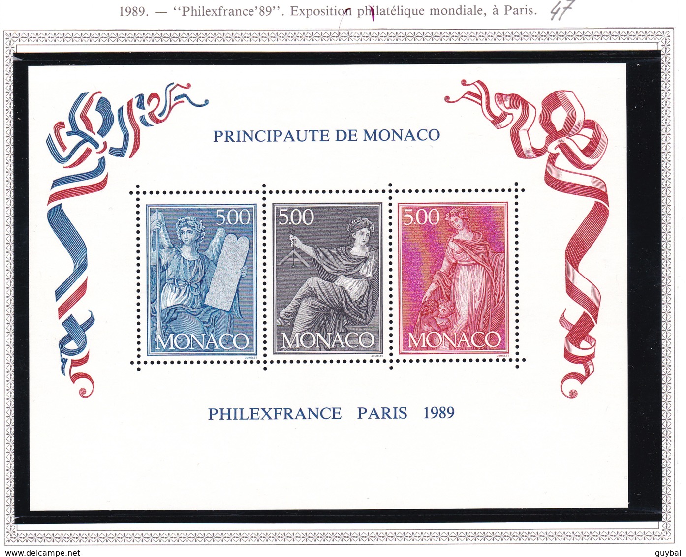 Monaco - Bloc Feuillet - 1989 - BF N°47** - Blocs