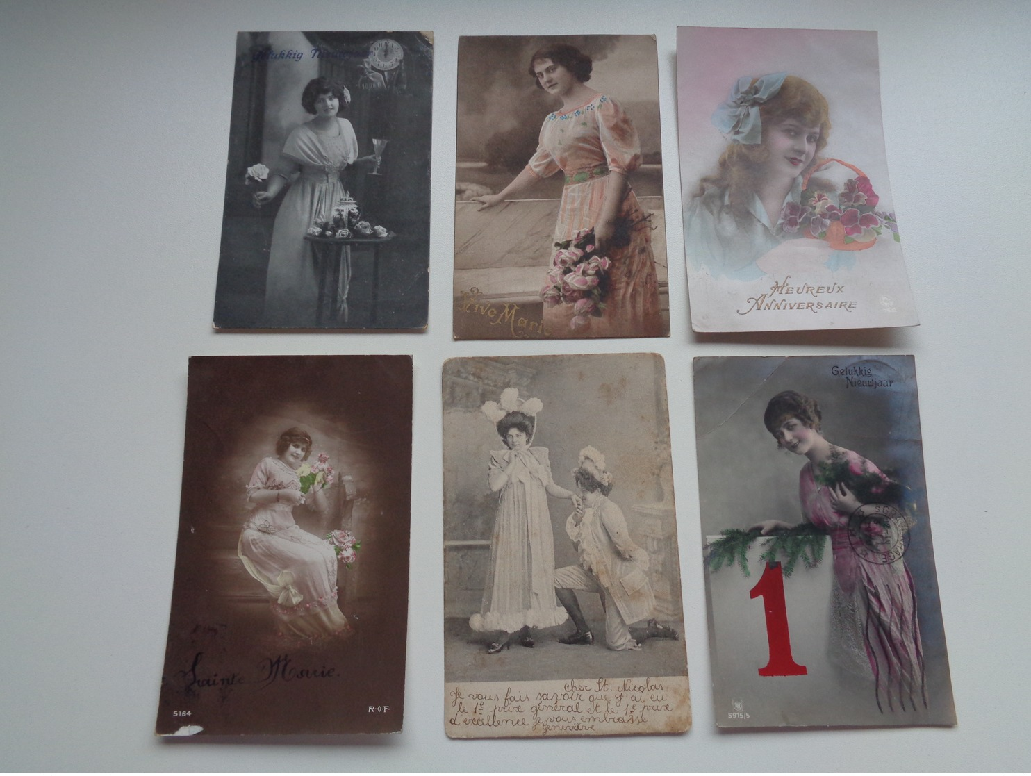 Beau lot de 60 cartes postales de fantaisie femmes femme   Mooi lot van 60 postkaarten fantasie vrouwen vrouw - 60 scans