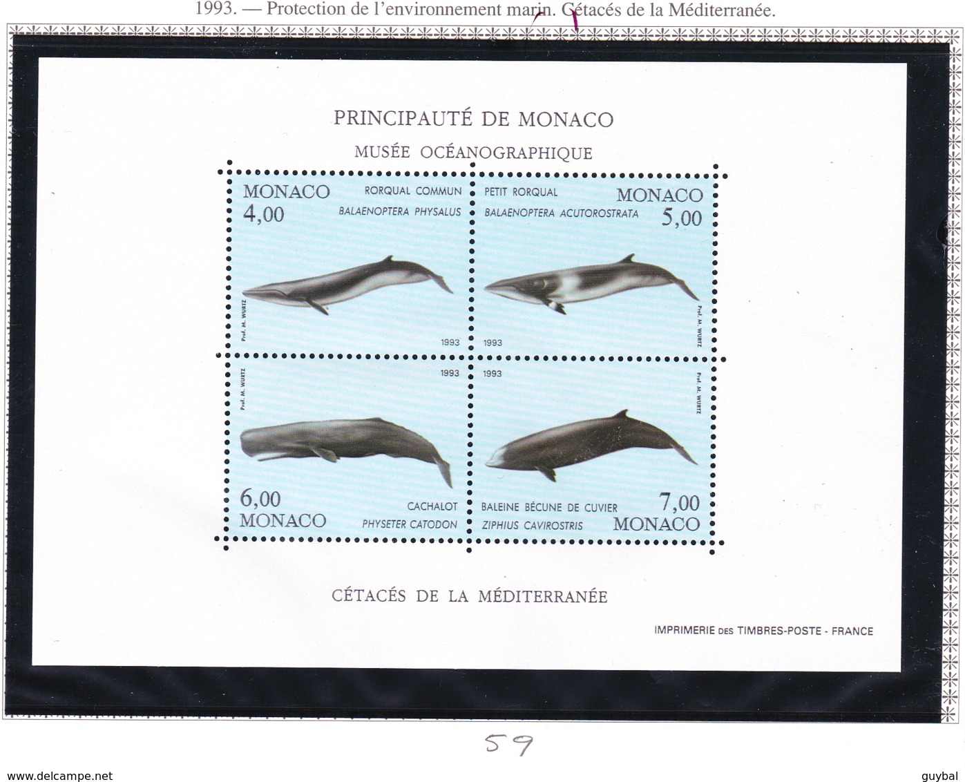 Monaco - Bloc Feuillet - 1993 - BF N°59** - Blocks & Sheetlets