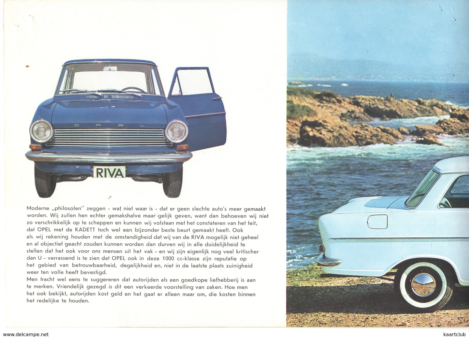 Folder: OPEL KADETT A  - Sedan, Coupé & Caravan 1100 - RIVA N.V.,1965 - Amsterdam / 's-Gravenhage (12 Scans) - Auto/moto