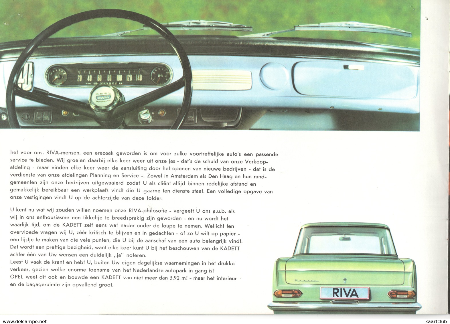 Folder: OPEL KADETT A  - Sedan, Coupé & Caravan 1100 - RIVA N.V.,1965 - Amsterdam / 's-Gravenhage (12 Scans) - Auto/moto