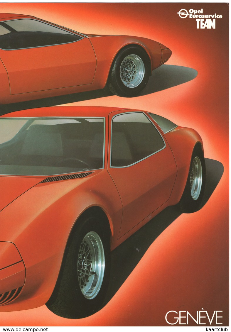 Poster / Affiche: OPEL  GT  CONCEPT CAR - 'Genève' - (61,5 Cm X 29,5 Cm) - 1975 - Auto/moto