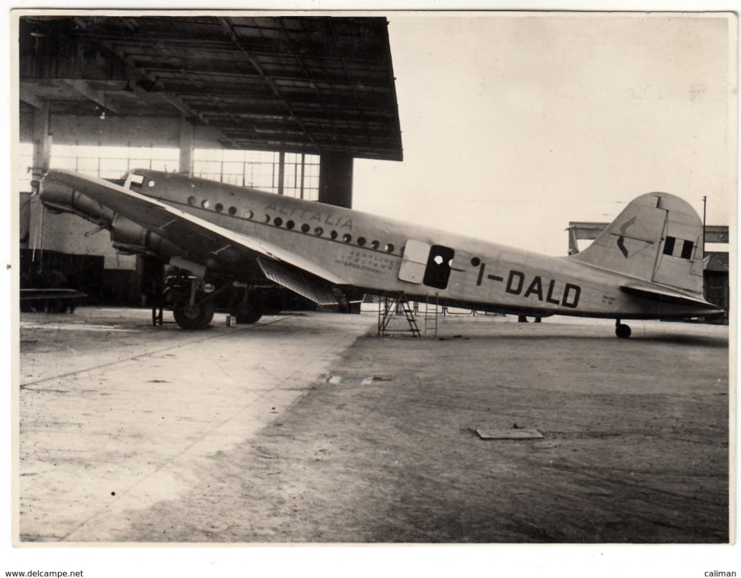 AEREO PLANE AIRCRAFT SAVOIA MARCHETTI SM95 ALITALIA - FOTO ORIGINALE ANNI '50 - Aviazione