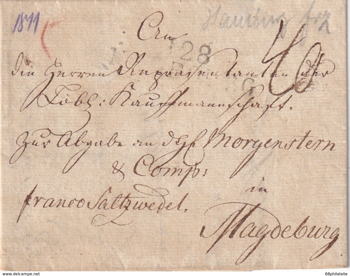 FRANCE LETTRE DEPARTEMENT CONQUIS  HAMBURG - 1792-1815: Départements Conquis