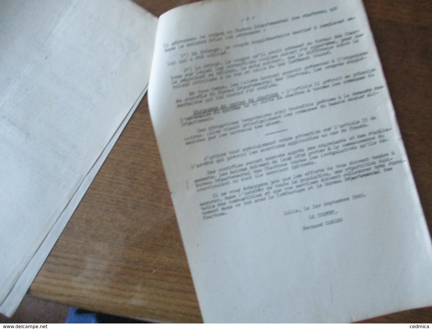 LILLE LE 1er SEPTEMBRE 1940 CIRCULAIRE RELATIVE A LA MISE EN VIGUEUR DE LA CARTE DE CHARBON LE PREFET F.CARLES 4 PAGES - Documents Historiques