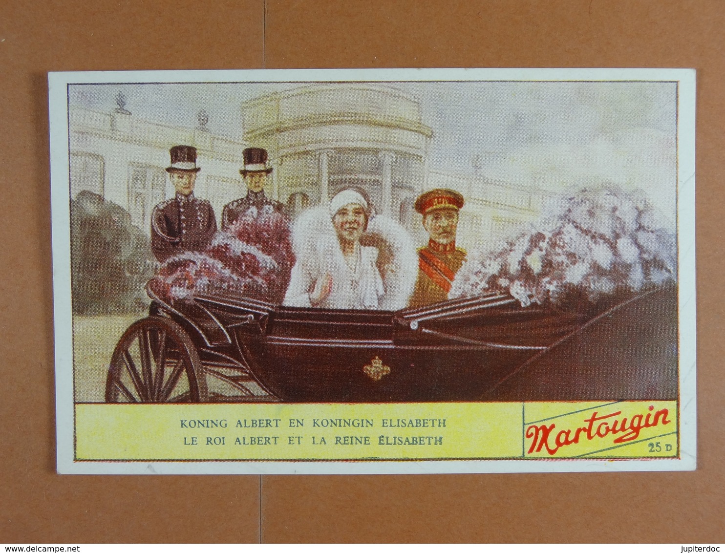 Chocolat Martougin (11 Cm X 7 Cm) Dynastie Belge Le Roi Albert Et La Reine Elisabeth /5/ - Autres & Non Classés