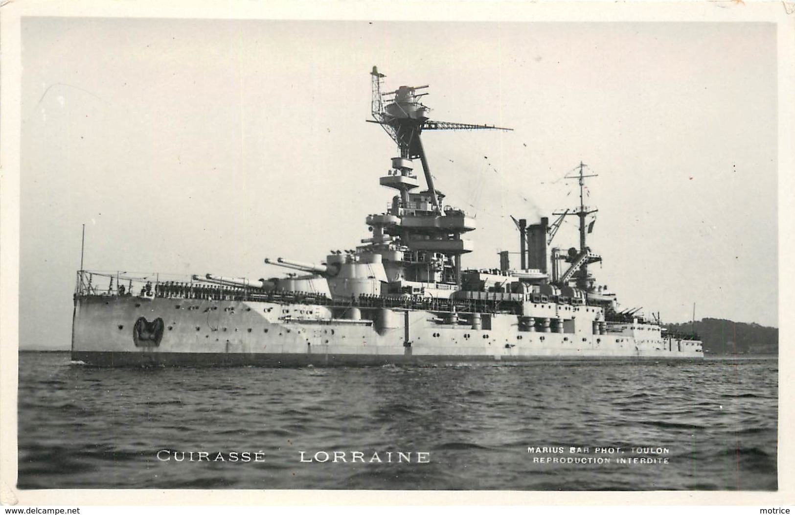 BATEAU DE GUERRE -Cuirassé "Lorraine""  Marius éditeur Toulon.. - Krieg