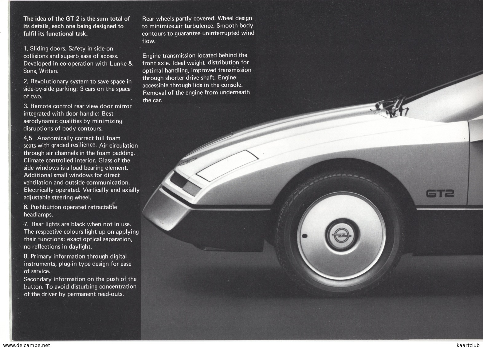 GT2 - An Experimental Study By OPEL - (Vehicle Division, General Motors Limited, Carlisle Road, Kinsbury, NW9 OEH) - Auto/moto