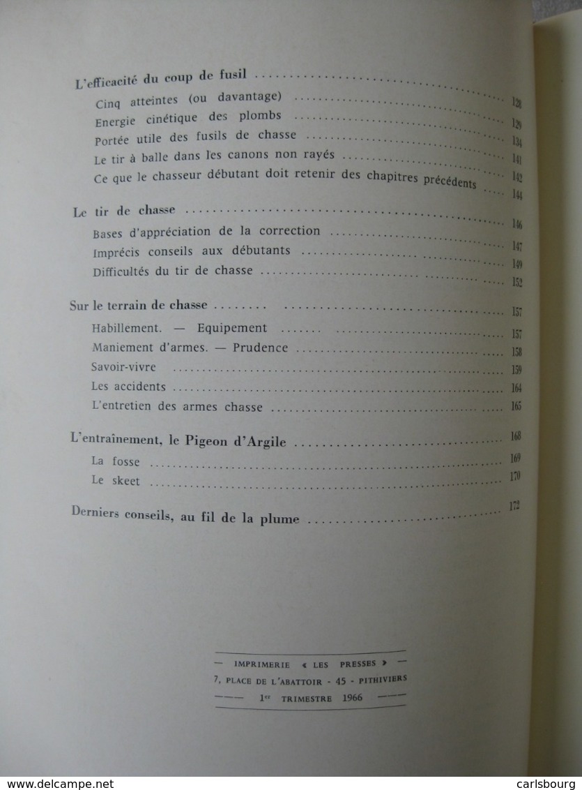 Chasse – Pierre Fonteneau – édition 1966 – peu courant rare introuvable