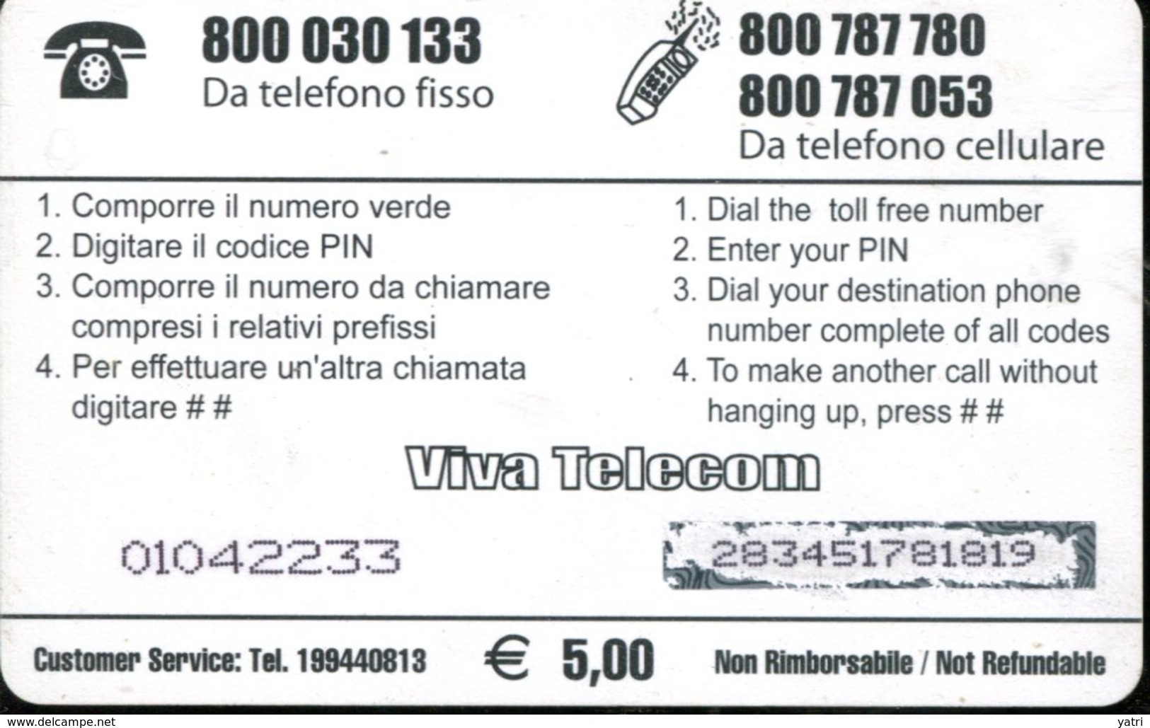 Carta Prepagata Viva Telecom - Schede GSM, Prepagate & Ricariche