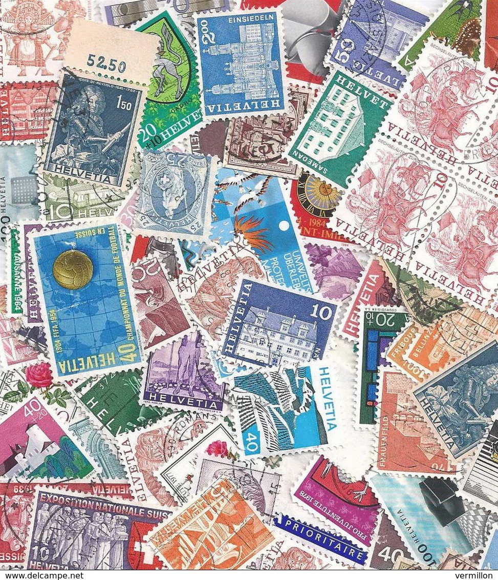 VRAC 3 - SUISSE / SUPERBE LOT DE + DE 999 TIMBRES, TOUTES PERIODES, NOMBREUSES SURTAXE, environ 0.01 € le TIMBRE