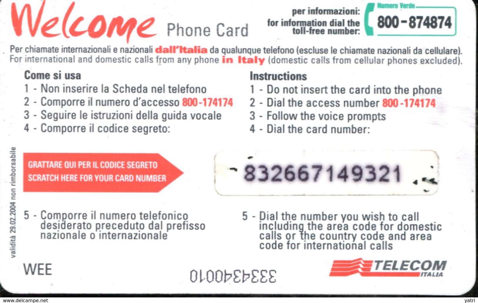 Carta Prepagata Telecom - Schede GSM, Prepagate & Ricariche