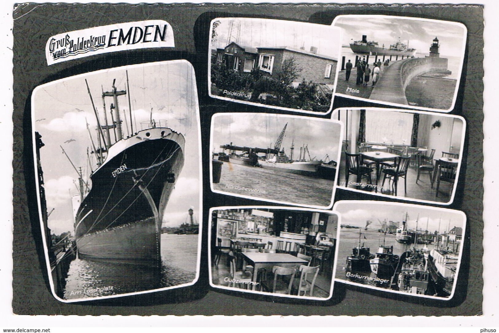 D-10744  EMDEN : Gruss Vom Polderkrug Emden - Emden