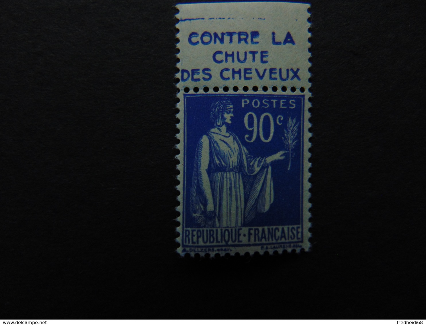 Superbe N°. 253** Type Paix à 90 Centimes Avec Pub Pétrole Hahn - Autres & Non Classés