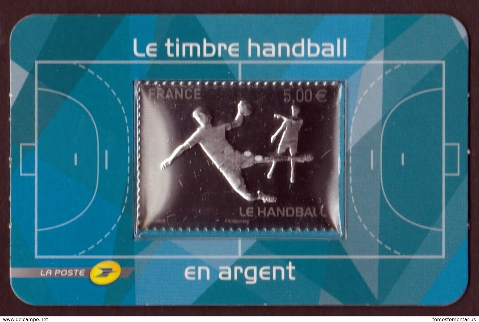 Timbre En Argent Faciale De 5 Euros Sport Handball, Ne Pas Tenir Compte Du Reflet Du Au Scan - Nuevos