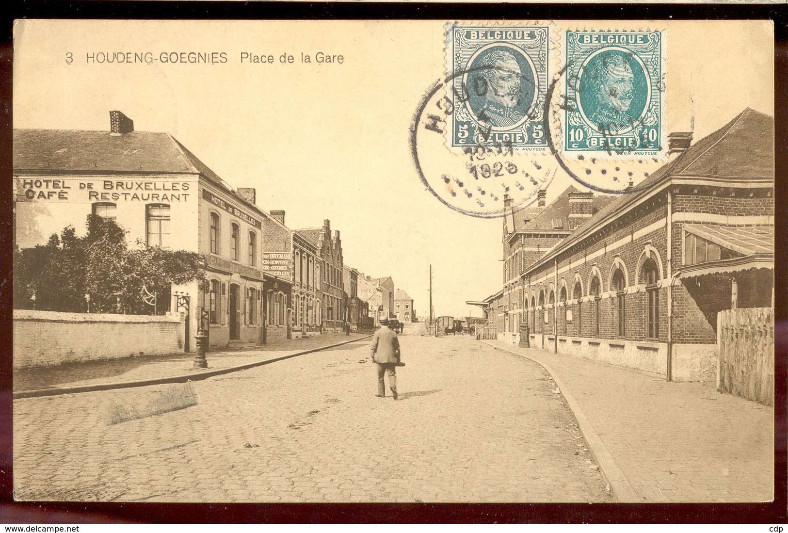 Cpa Houdeng Goegnies  Gare  1925 - La Louvière
