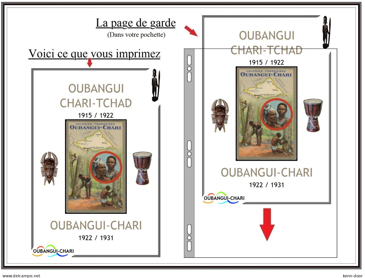 OUBANGUI CHARI  Album De Timbres à Imprimer  EDITION 2023 - Andere & Zonder Classificatie